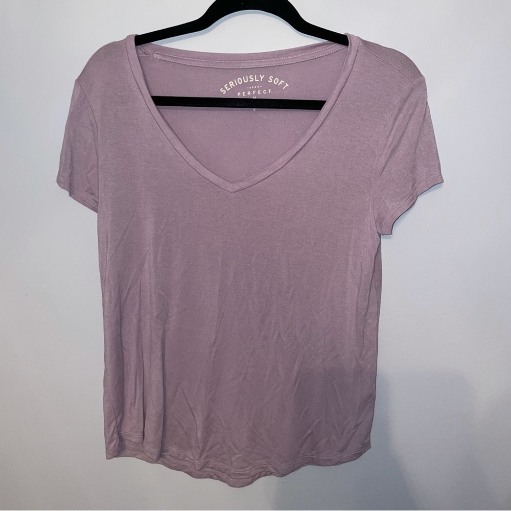 Aéropostale Purple V-neck Tee Shirt